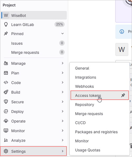 Создание токена авторизации